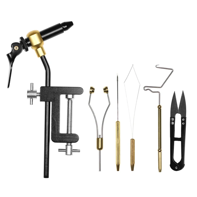 6pcs/5pcs Fly Tying Tools Combo Kit Fly Tying Vise 1