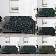 

Sofa Fleece Fashion Green Plaid Pattern Blanket Warm Flannel Fashion Plaid Geometric Blanket Bedding Home Sofa Quilt