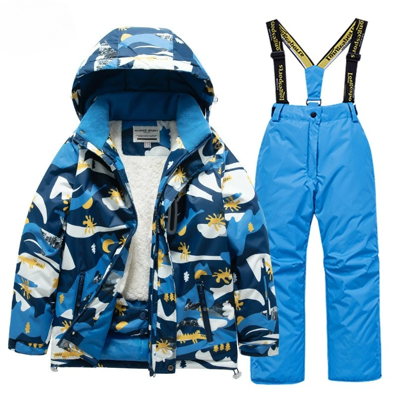 5-15T 어린이 소녀 소년 스키복 스노우보드 코트 바지 방수 방풍 따뜻한 어린이 야외 스포츠웨어 스노우보드 스키복