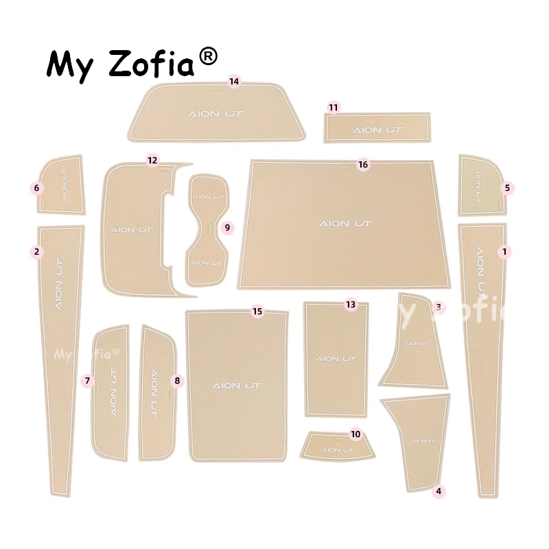 For GAC AION UT 2025 2026 Car Silicone Door Slot Pad Cup Cushion