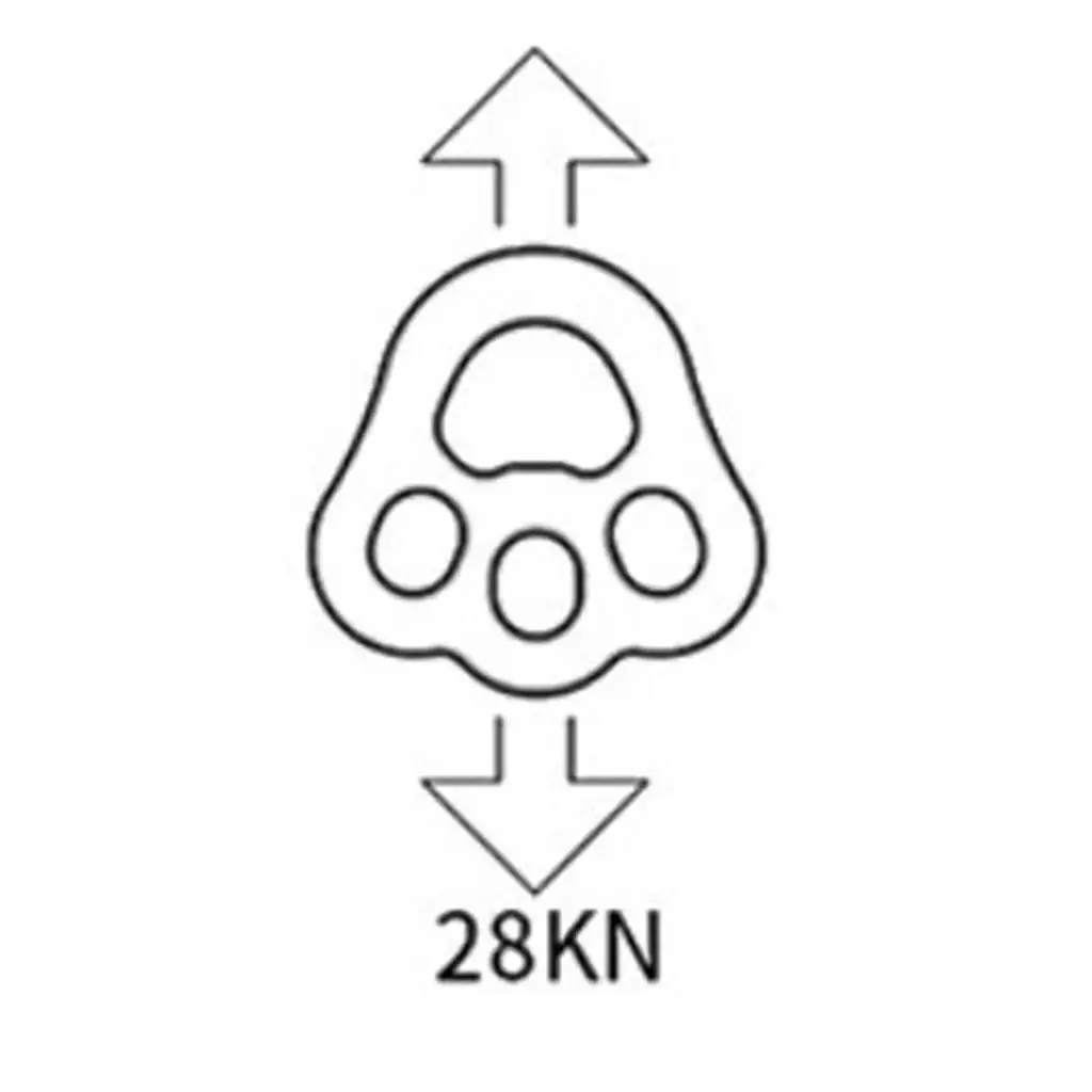 야외용 4홀 패 리깅 플레이트 35KN 암벽 등반 멀티 앵커 포인트 커넥터