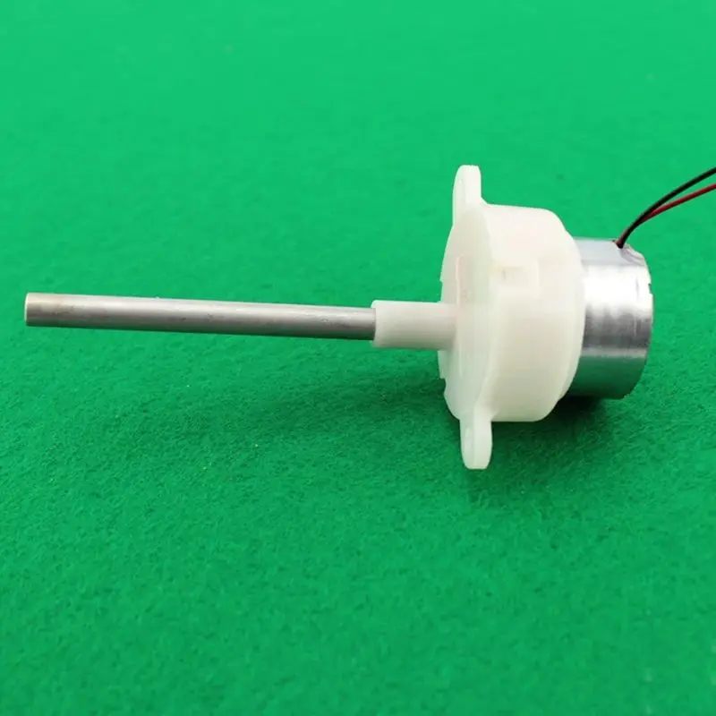 White Round Long Axis Electric Gear Motor - Mini Electrical Reduction and Solar Motor, DC 3V/6V, 10-21RPM