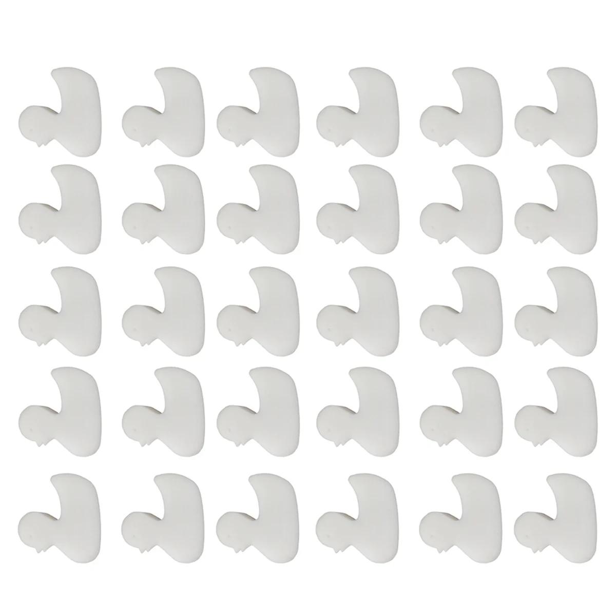 SEMOIC 30Pcs White Duck Type Filter Sponge Oil Scum Sponge Filter Swimming Pool Oil Absorbing Duck Type for Pool Tub