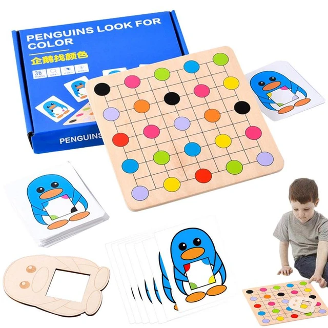 Casse-tête en bois pour enfants, jeu de logique, jeu de Puzzle, jeu de  Puzzle, jeu de couleur - AliExpress