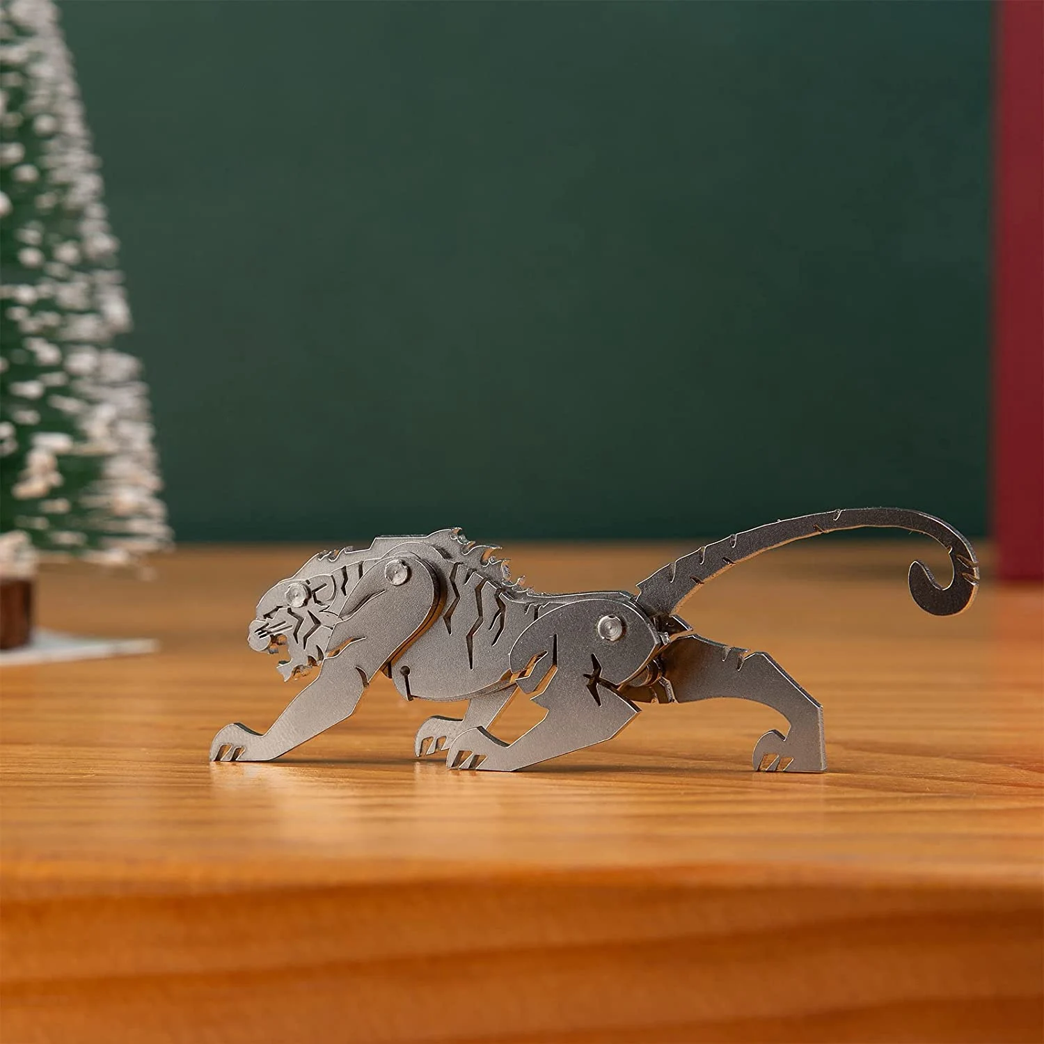크리스마스를위한 -3D 금속 퍼즐 호랑이 DIY 모델 키트 성인을위한 분리형 3D 직소 퍼즐, 장식품