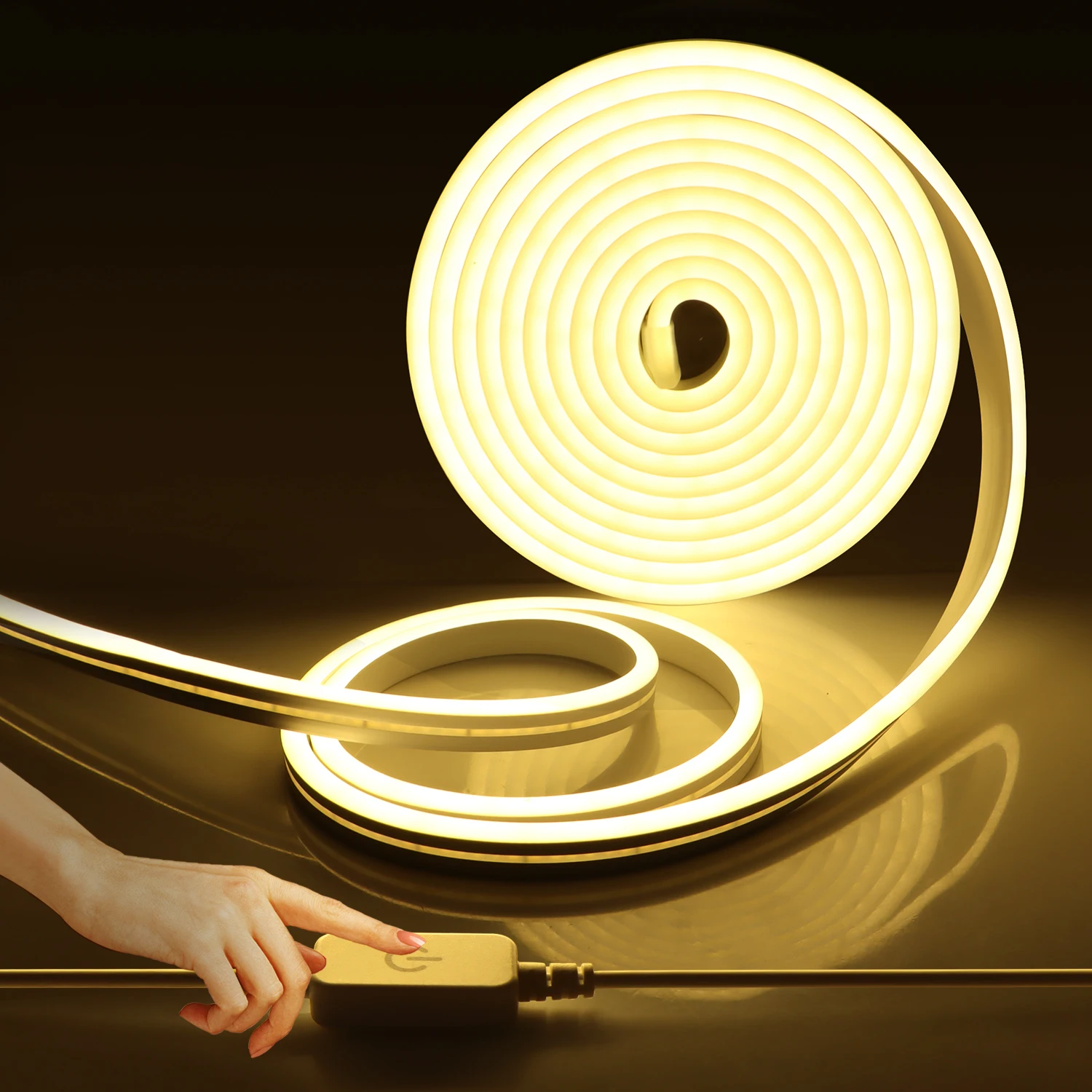 EUPlug24VNeonLEDStripLight5M10MWaterproofLEDLightTapefor