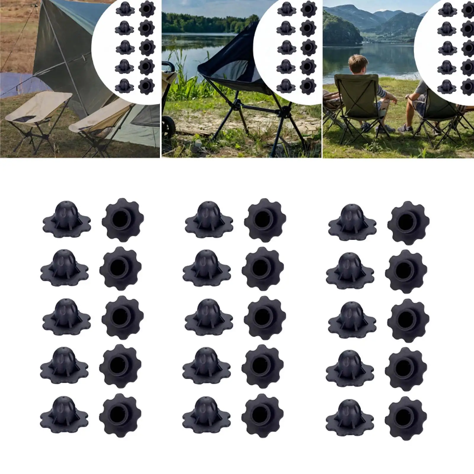 10x Moon Chair Foot Covers End Cap Foot Protectors for Backyard Beach Garden 10x Moon Chair Foot Covers End Cap Foot Protectors for Backyard Beach Garden