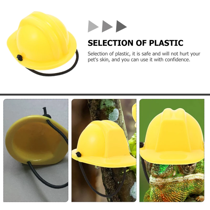 Miniature Plastic for Reptile Safety Lightweight Lizard Hat Decoration Pet Accessories for Snake Lizard and More