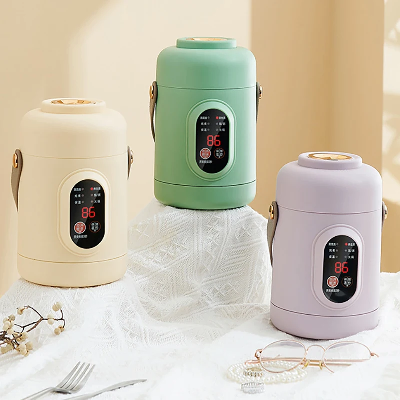 Chaleira Elétrica Portátil Panela de Arroz Lancheira Mini Sopa Ensopado Panela de Cozinha Lenta Fogão de Mingau Aquecedor de Macarrão Hotpot