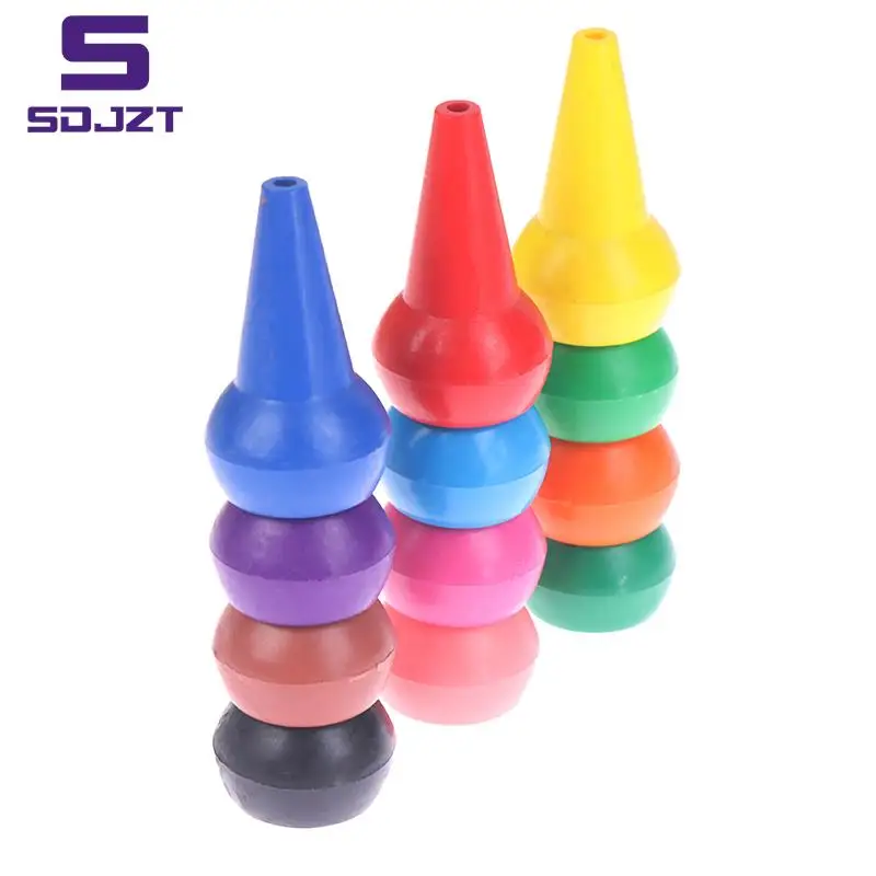 12Pcs Non-toxic Children's Safety Color Crayon Baby 3D Finger Art Supplies Kindergarten Easy to Erase Educational Kid Stationery colored crayons,children painting supplies