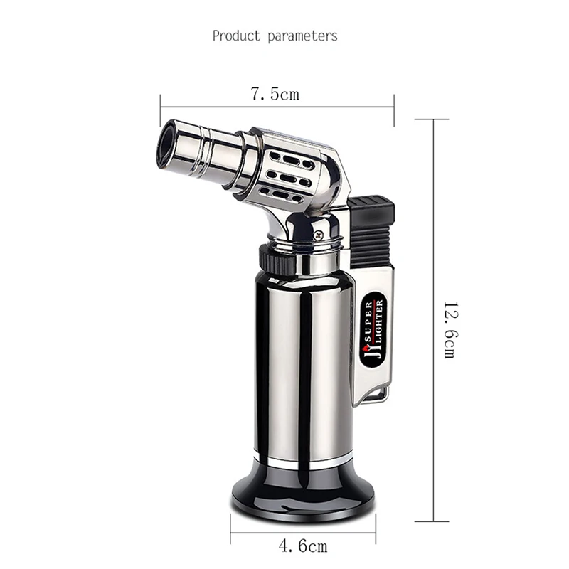 Metal Windproof Turbo Gas Lighters Smoking Accessories Kitchen Cooking Jewelry Welding Cigarettes Lighters Gadgets Without Gasx1
