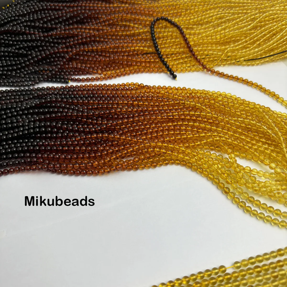 Wholesale Natural 4mm Baltic Sea Amber Smooth Round Loose Beads For Making Jewelry DIY Necklace Bracelet Accessories 3