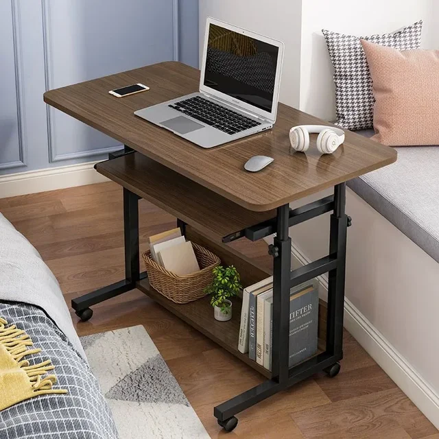 Over Bed Table Adjustable Height Portable Bed Desk Laptop Desk Home Office Computer Workstation for Reading Eating