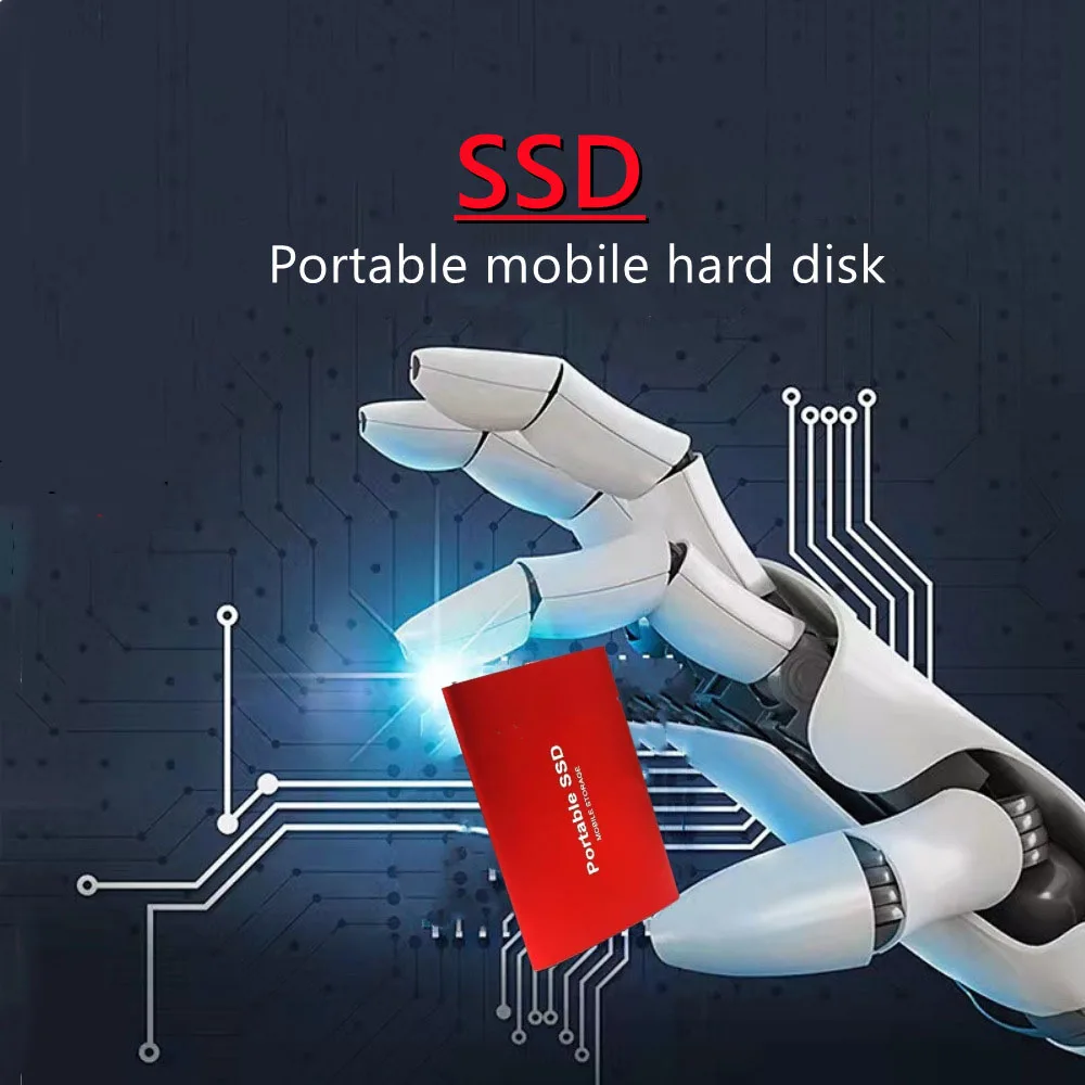 Portable High-capacity Mini SSD 16TB USB3.1Type-C Interface High-speed Hard Disk Metal Matte Surface Material External Hard Disk the best external drive