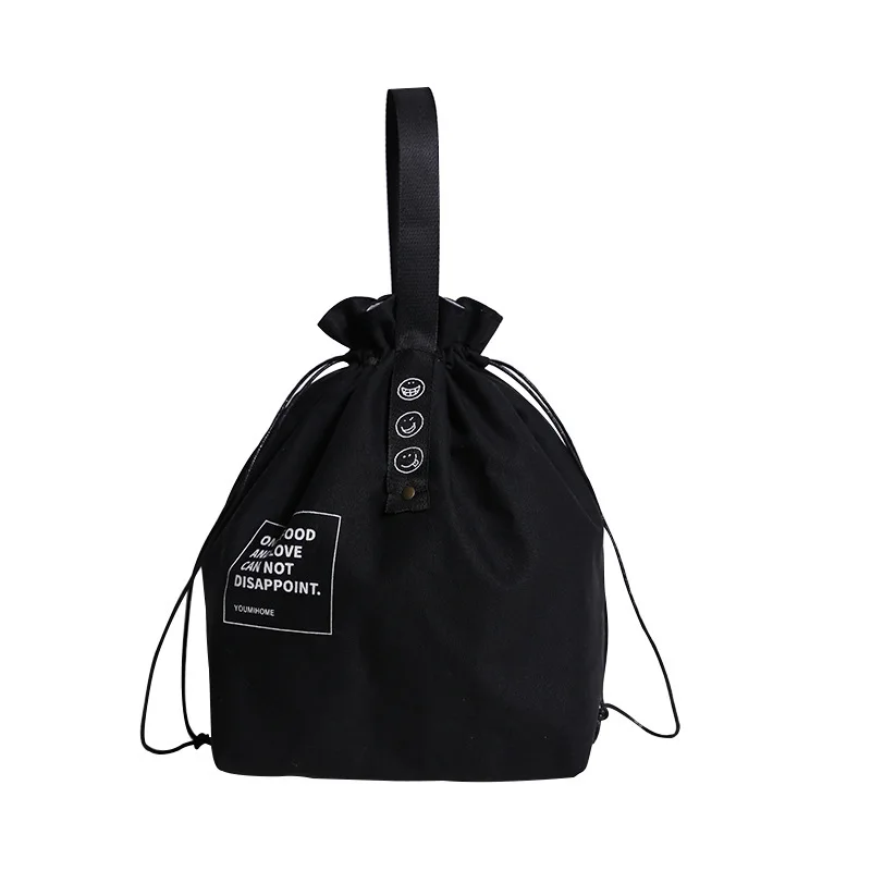 Lunch Bag Canvas Drawstring Thermal Insulation and Cold Storage High Capacity Camping Student Office Worker lunch bag,cooler bag