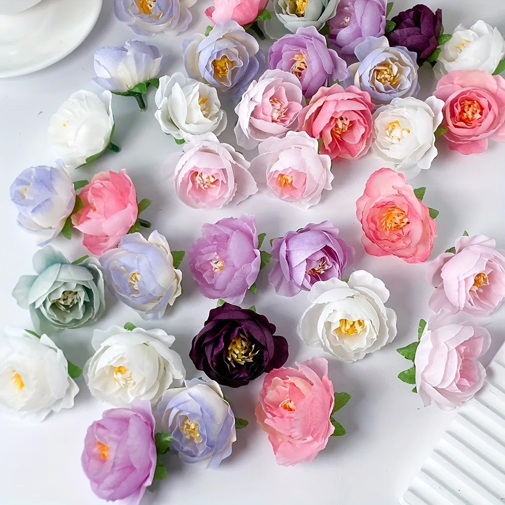 10/20 Stück Rosen-Kunstblumenköpfe aus Seide, künstliche Blumen für Heimdekoration, Hochzeitsdekorationen, DIY-Handwerk, Girlanden, Geschenke, Zubehör