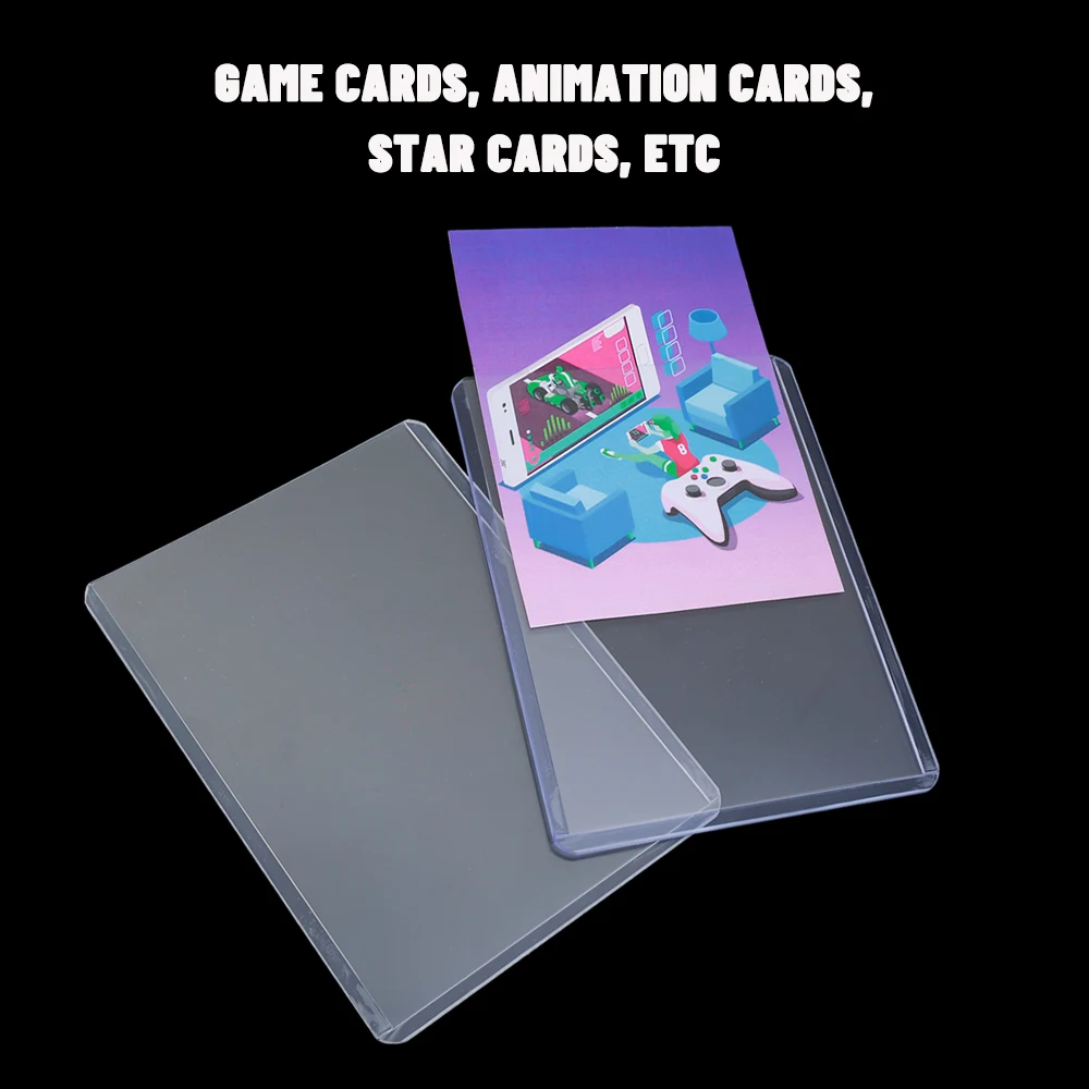 Transparent Playing Card Cover Clear Protector Sleeve Holder Pokemon Board Game ID Trading Folder Photo Pouch Kit 10-50Pcs card protector,idol card protector,memory card protector