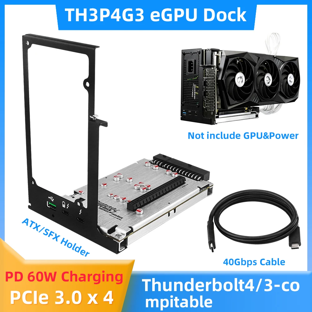 Th3p4g3 Thunderbolt-compatible Gpu Dock Externel Graphic Card Charging For Macbook Laptop Notebook To Card - Laptop Docking Stations - AliExpress