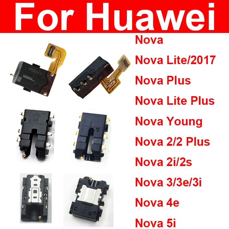 Гибкий кабель аудиоразъема для Huawei Nova 2 2i 2S 3e 3i 3 4e 5i Lite 2017 Plus Young наушники порт Flex