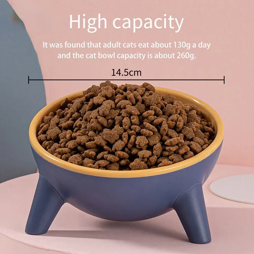 Pet Cat Bowl Pet Water Food Feed Dog Bowls 15° Inclination Non-Slip Triangle Stand Cats Feeder Feeding Bowl For Cat Accessories