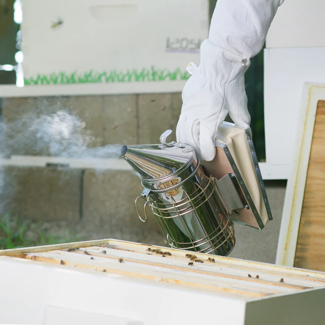 Rozsdamentes Acél Füstpermetező Méh Dohányos Apikultúra Méhész Dedikált Füstölt Méhészkészítő Berendezések 1 Db - Image 6