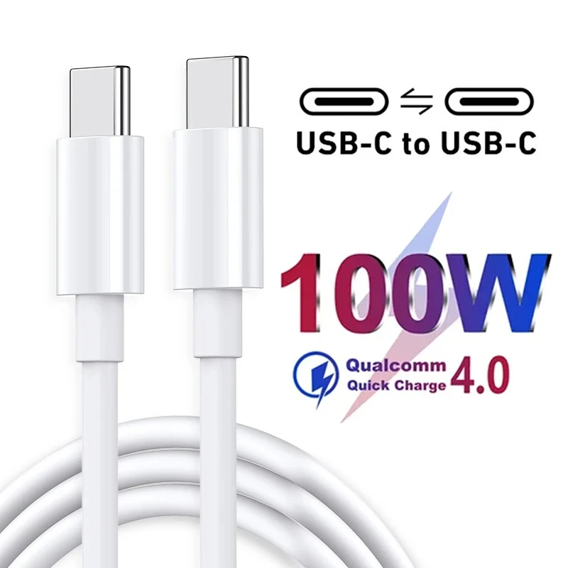 PD 100W 듀얼 USB-C 고속 충전 케이블 (아이폰 15, 16, 17 Pro Ma..