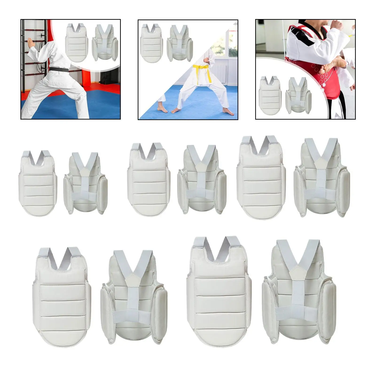 Karate Chest Protector Guard for Baseball Sparring Training Volleyball