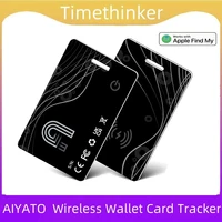 Ultra-thin Wireless Charging Wallet Card Bluetooth GPS Tracker Smart Tag Work with Apple Find My Location Wallet Finder for IOS