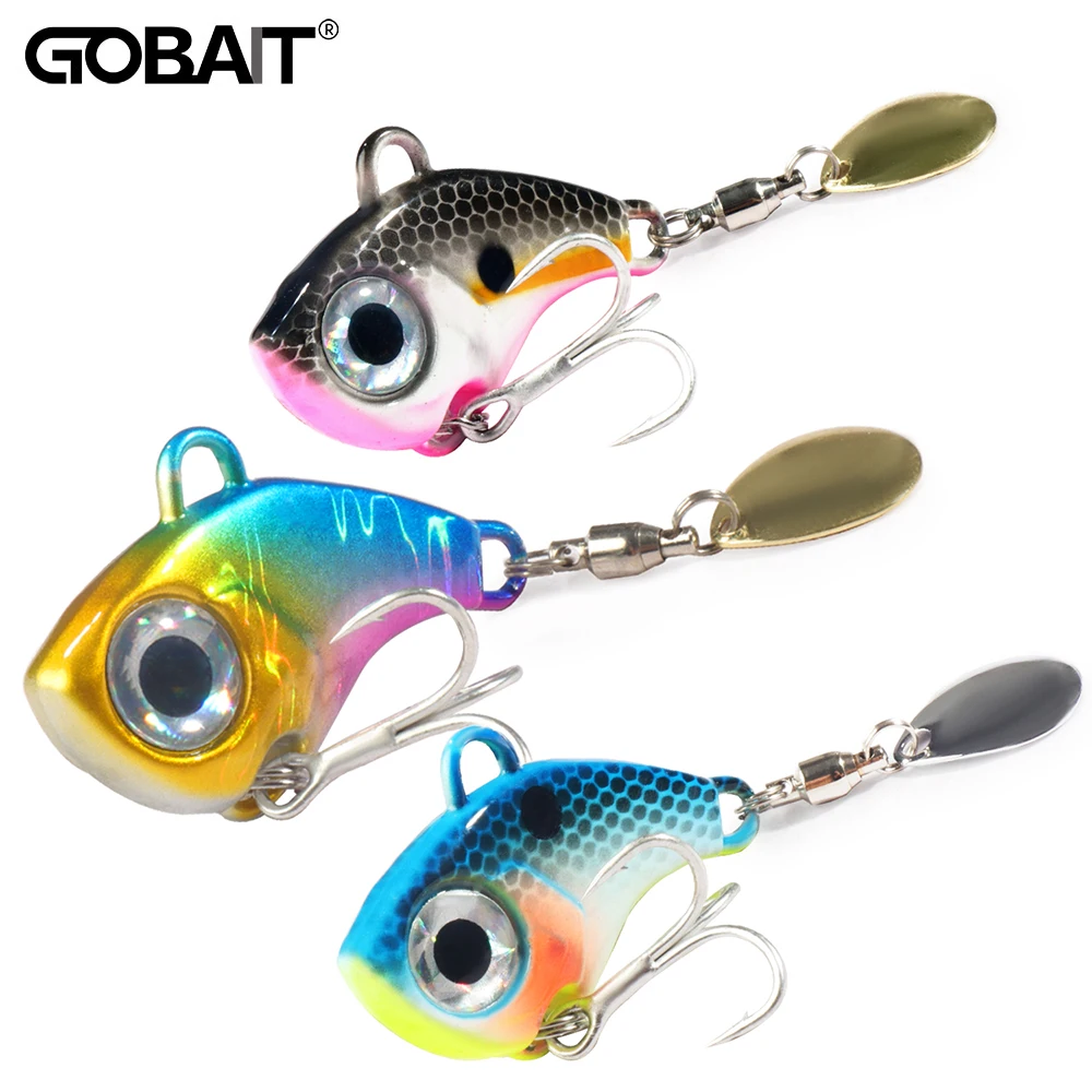 Wobble Rotating Metal VIB Vibration Bait Spinner Spoon Jig Fishing Lures 10g 20g 30g Artificial Hard Baits Sequins Pesca Lure