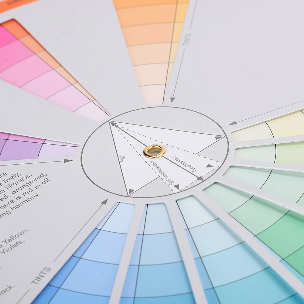 Tattoo Color Wheel Paper Card Pigment Mixing Guide Eyebrow Tattoo Accessory 23cm Dia for Artists Beginner
