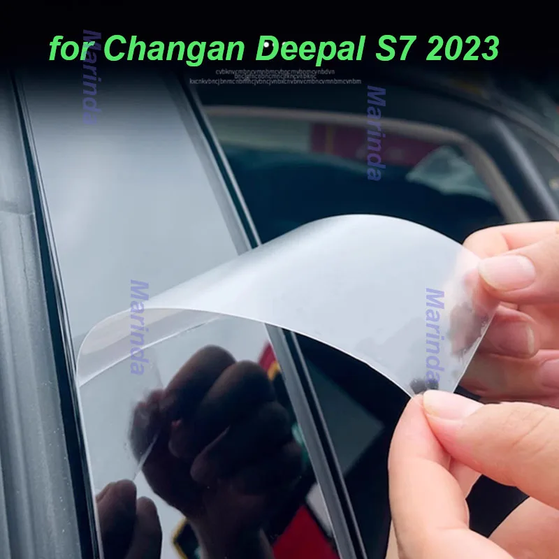 

Car Window Pillar TPU Cover for Changan Deepal S7 2023 Center Column Transparent TPU Protector Stickers Exterior Accessories