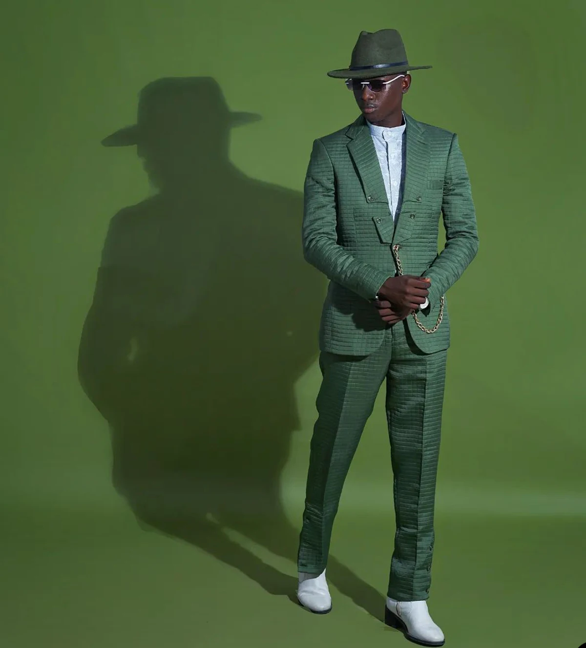 Dark Green Men's Suits Tailored 2 Pieces Blazer Pants Wide Lapel One Button Slim Fit Formal Modern Wedding Custom Made Plus Size