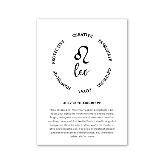 Nordic Zodiac Constellations Inspirational Canvas Art Print