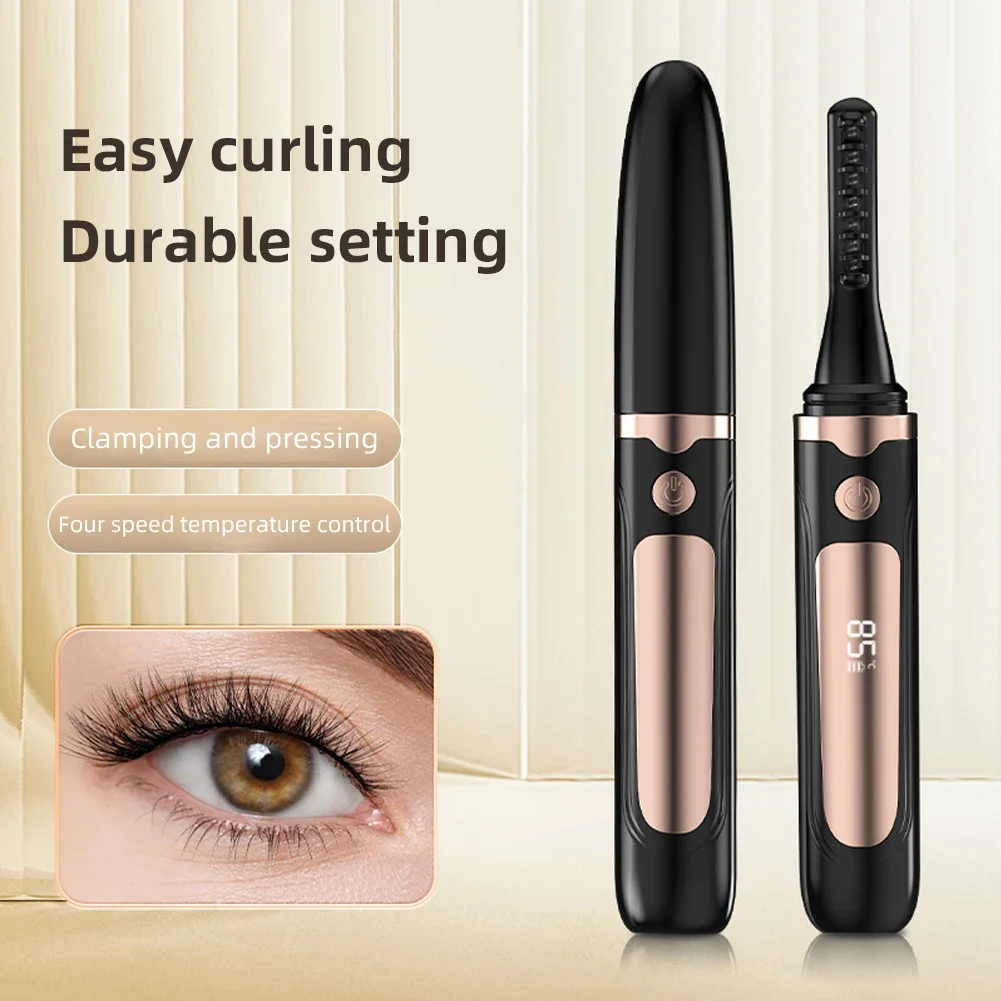 Electric Heated Eyelash Curler Portable Eyelash Curling Device Quick Heating Natural Curler Long Lasting Make up Tool