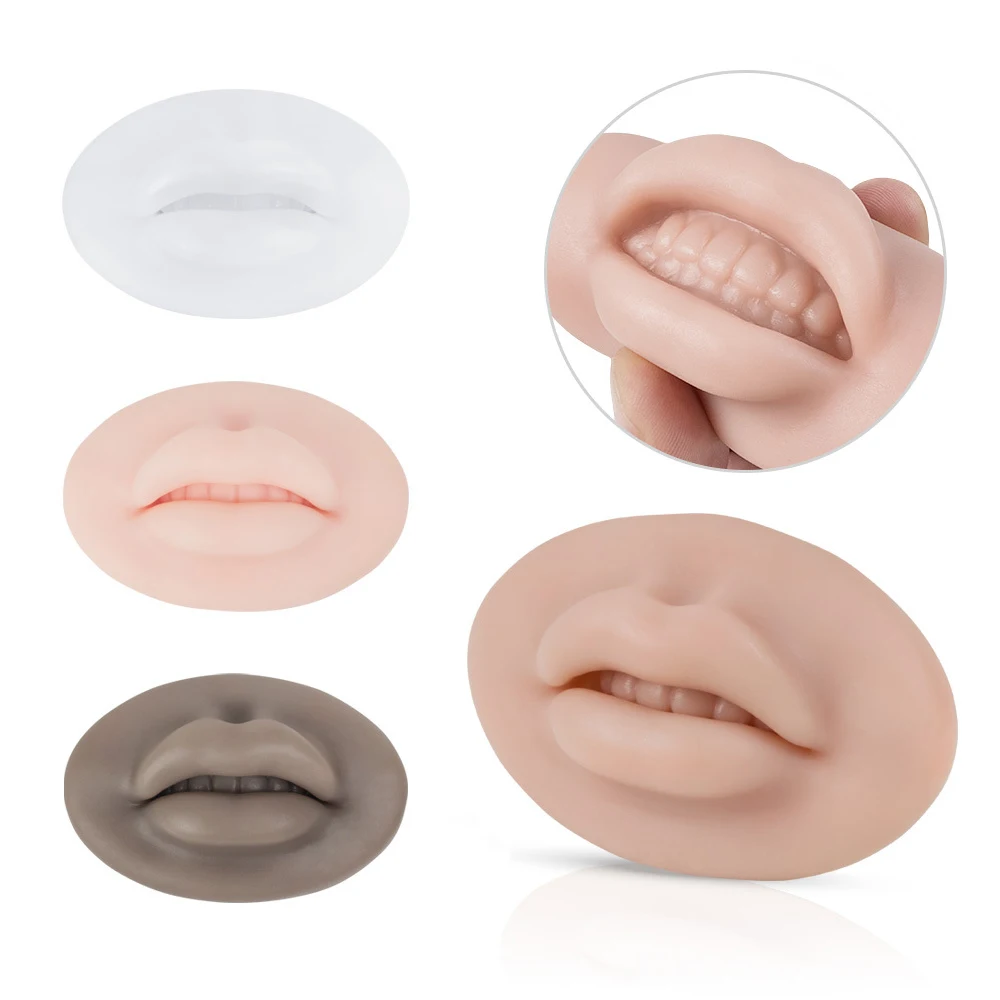 

Sdotter 1PC 5D Microblading Lips Practice Skin Blank Reusable Silicone Training Tattoo Permanent Makeup PMU Beginner Fake Skin