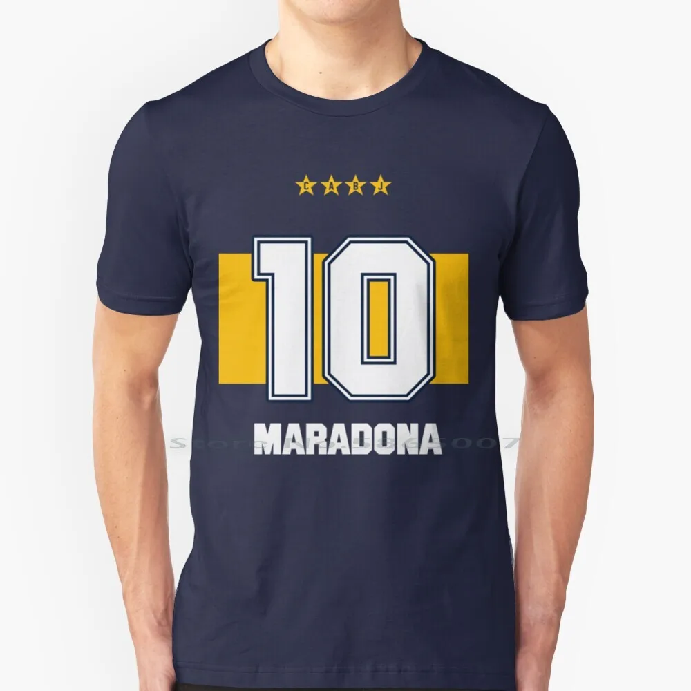 Maradona-Boca T Shirt 100% Cotone Diego Armando Maradona El Diego El Pelusa Soccer Seleccion Argentina Xeneize Contro Modern