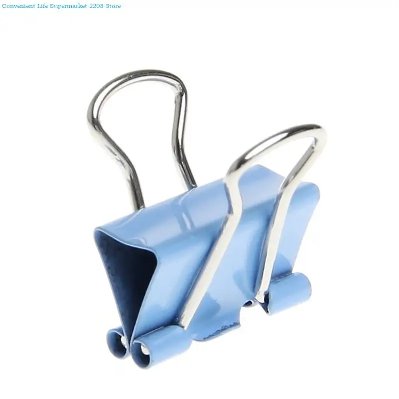 60개 다채로운 금속 바인더 클립 파일 종이 클립 사무용품 15mm 너비