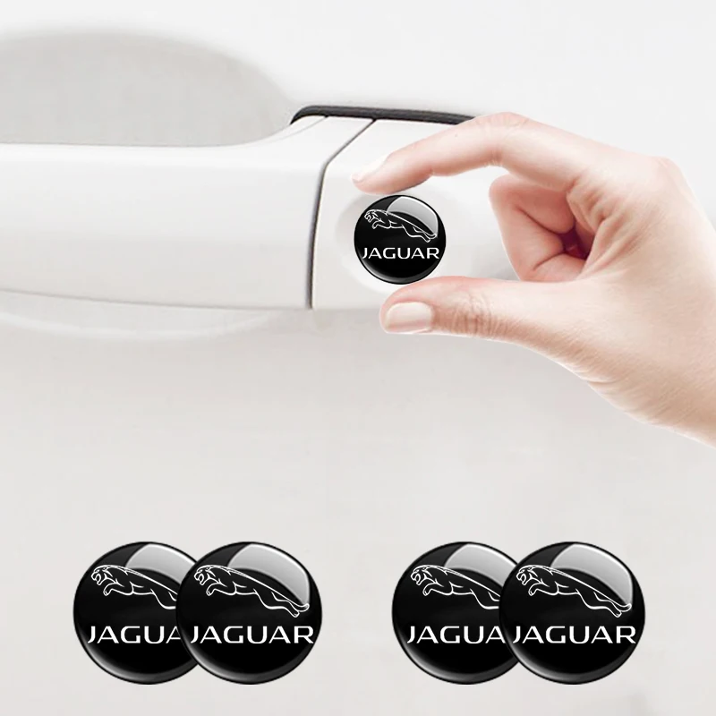4pcs Car Door Lock Keyhole Anti blocking Sticker Interior Accessories For Jaguar XF XJ F Type E