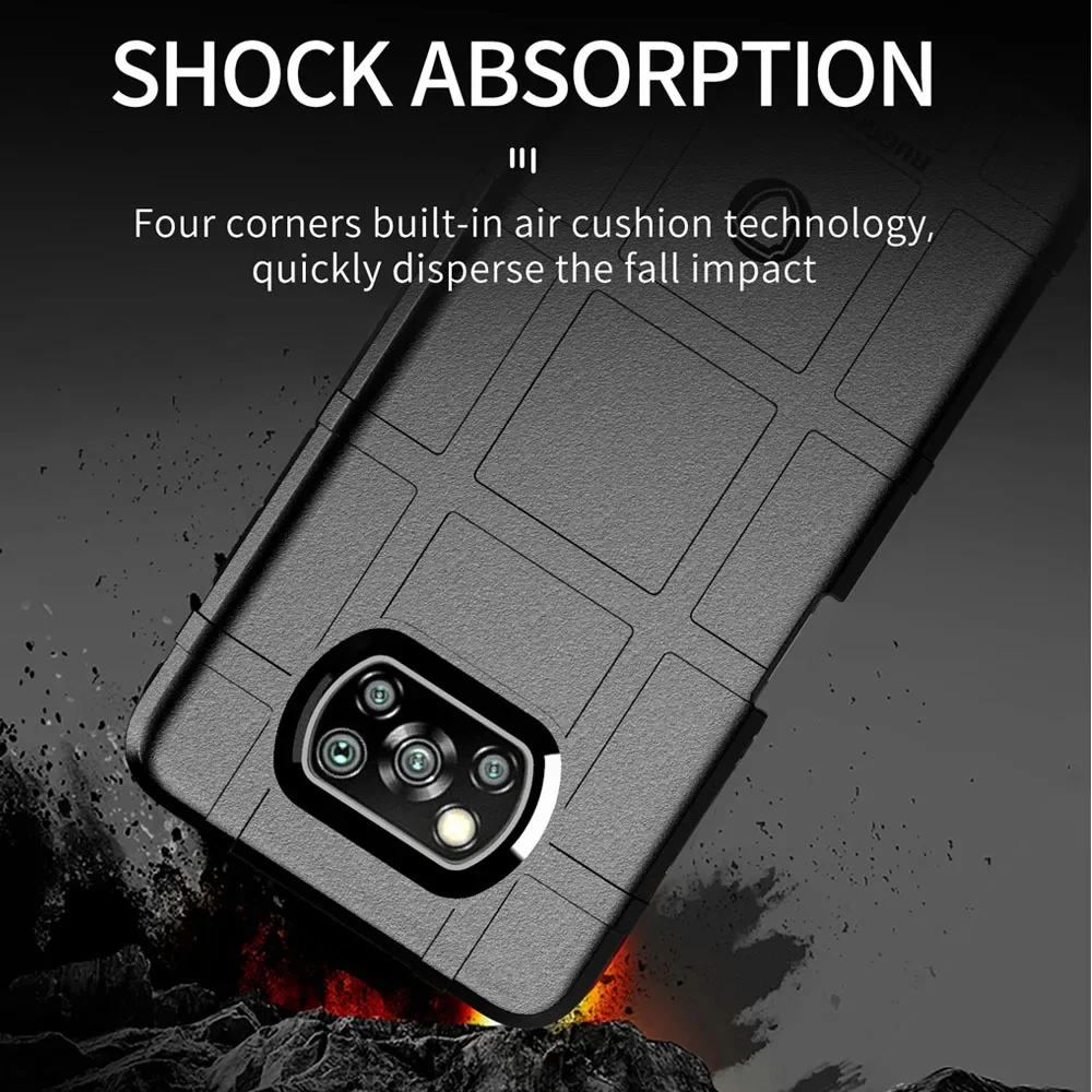 Rugged Shield Shockproof Silicone Phone Case - Soft TPU Protective Back Cover