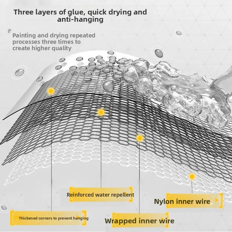 Thickened square fish protection net, suitable for wild fishing square mouth fishing net bag, can hold fish, easy to carry
