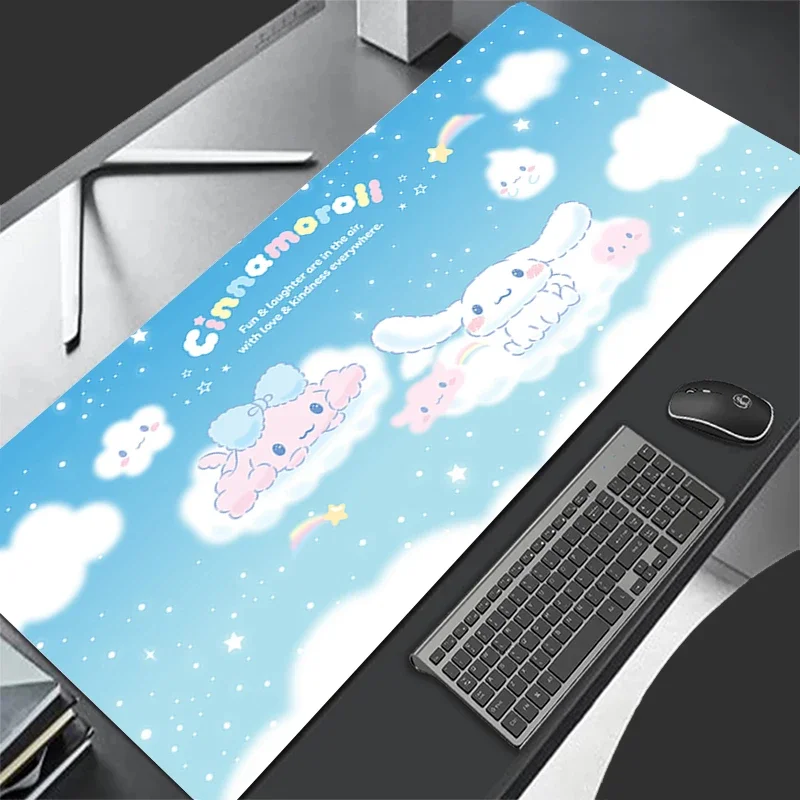 소녀들을 위한 애니메이션 주변기기 가죽 마우스 패드 애니메이션 산리오 키보드 패드 대형 방수 미끄럼 방지 테이블보 애니메이션 상품
