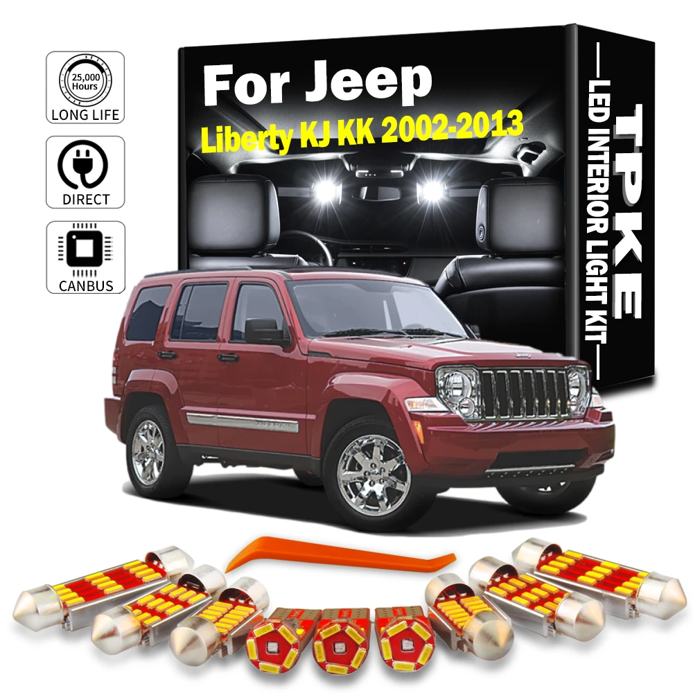 TPKE LED Interior Map Dome Light Kit For Jeep Liberty KJ KK 2002 2007 2008 2009 2010 2011 2012