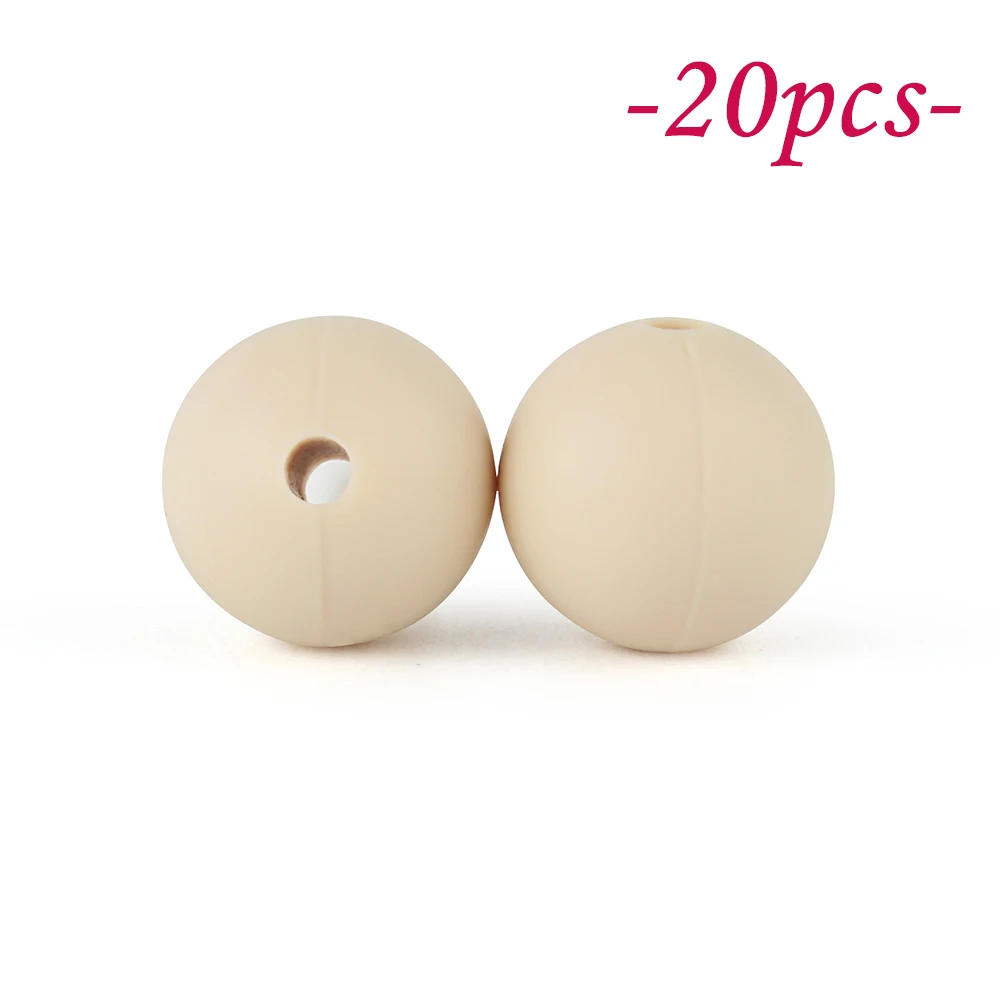 Vibrant Silicone Beads Set for DIY Jewelry & Crafting – 20-Piece Collection