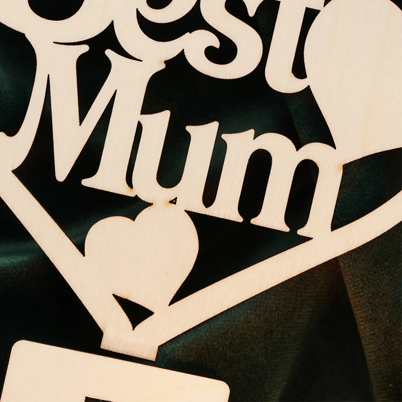 1 best mon Mother's Day gift decorative letter card wooden decoration, suitable for placing living room, bedroom, Mother's Day d