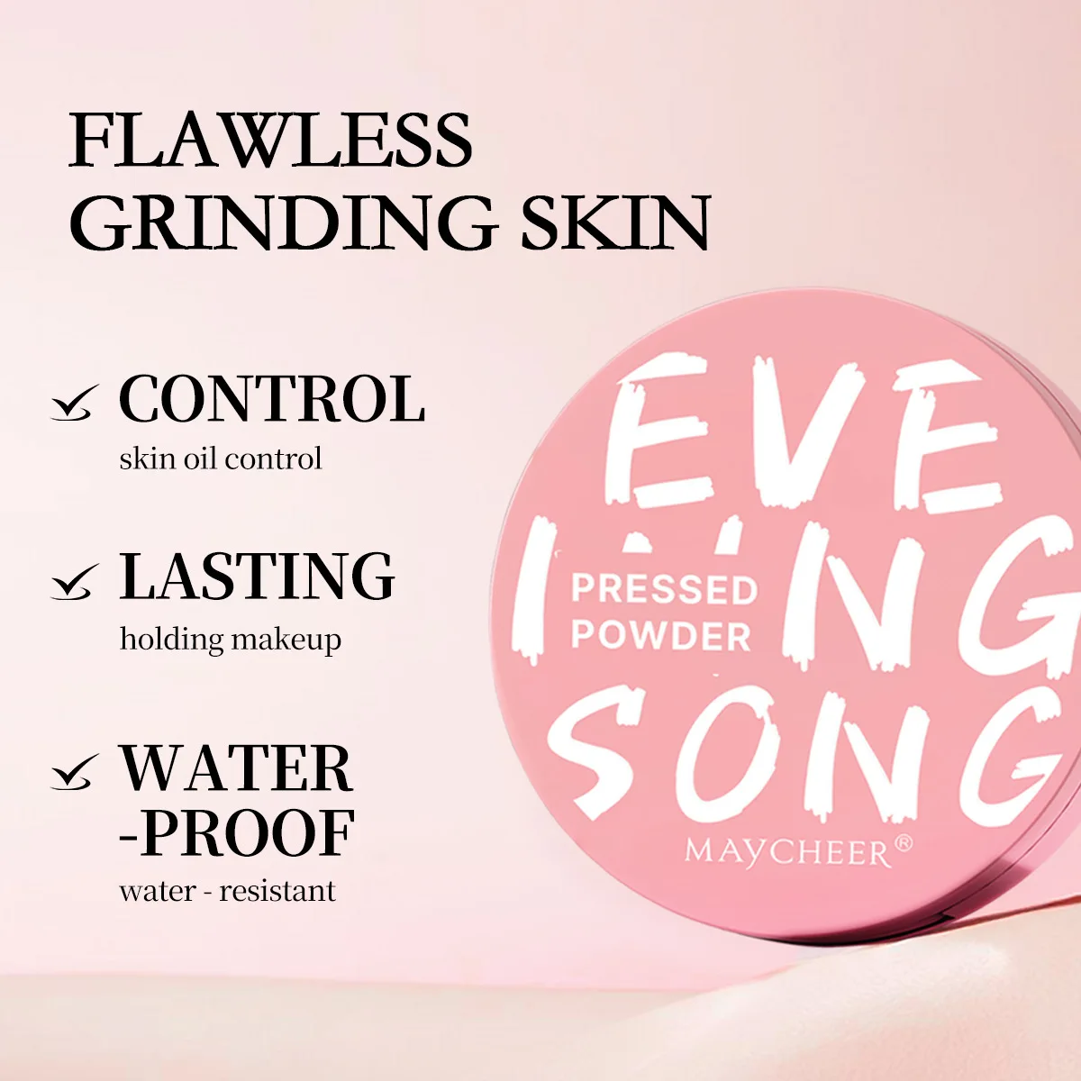 Matte Pressed Powder Long-lasting Soft Light Setting Powder Skin Brightening Oil Absorbing Waterproof Sweat Resistant Makeup_voghion.com