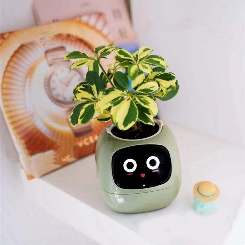 24-Hour Delivery Intelligent Flowerpot Plant Robot Plant Maintenance Customization Smart Robot Rich Expression Interaction Compa