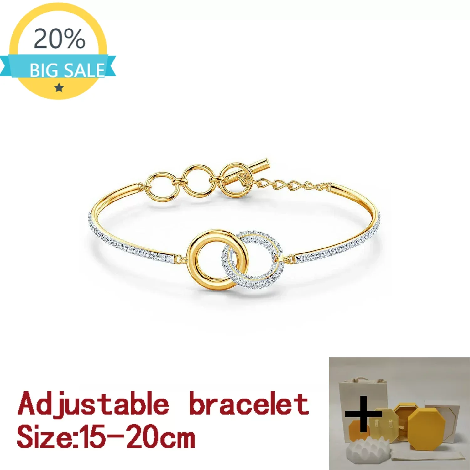 

Модный и стильный браслет с кристаллами SWAlying 2024-идеально подходит для свадеб и особых случаев