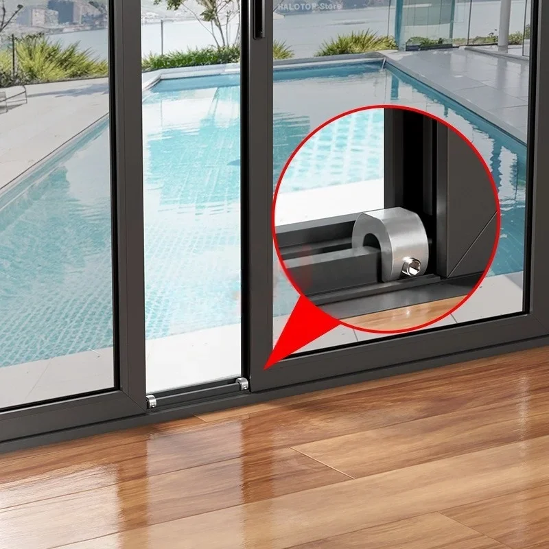 Aluminum Alloy Window Lock Stopper Sliding Window Anti-theft lock Sliding Door Baby Kids Child Safety Doors Lock 10-1pcs
