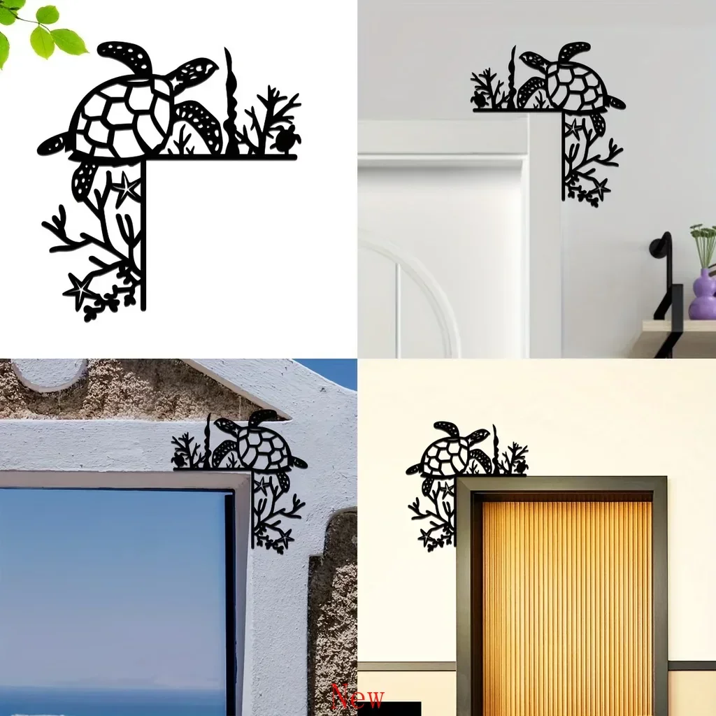 

Promotion Metal Turtle Ocean Home Decoration Wall Sticker Door Corner Decoration Door Frame Corner Wall Hanging Art Decoration B