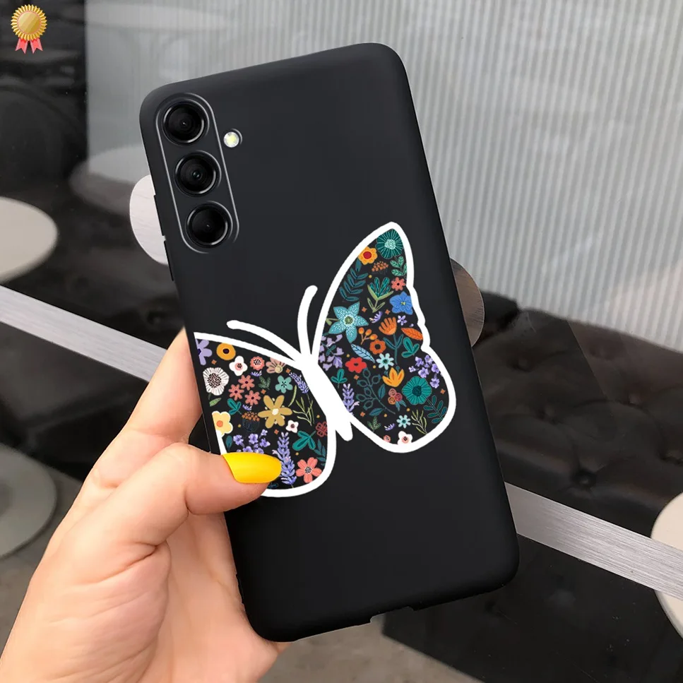 For Samsung F54 5G Cases Cute Cartoon Shockproof Black Pink Silicone For Samsung Galaxy F54 F54 5G Phone Case Bumper Funda